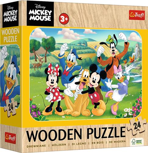 Trefl Trefl 24 Wooden Puzzle - Mickey and Friends / Disney Mickey Mouse and Friends_FSC Mix 70%.