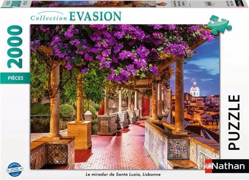 Ravensburger Puzzle 2000 pièces - Le mirador de Santa Luzia, Lisbonne, 2000 stuk(s), Flora, 14 jaar