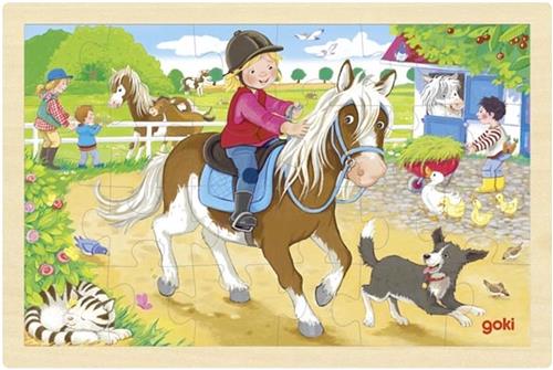 Goki Houten Legpuzzel Ponyboerderij, 24st.