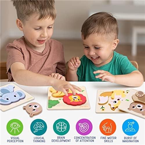Houten Dieren Puzzels voor Jonge Kinderen
