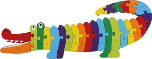 Small Foot - Houten ABC Krokodil Puzzel, 26dlg.
