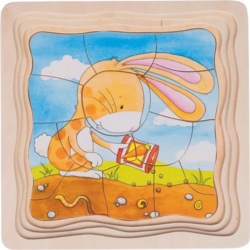 Goki Houten Lagenpuzzel - Moestuin, 53st.