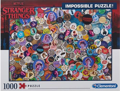 Clementoni - Impossible Legpuzzel - Stranger Things - 1000 stukjes, puzzel volwassenen