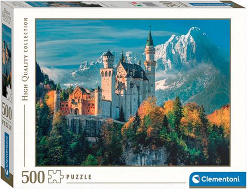 Clementoni - Puzzel 500 Stukjes High Quality Collection Neuschwanstein Castle, Puzzel Voor Volwassenen en Kinderen, 14-99 jaar, 35146