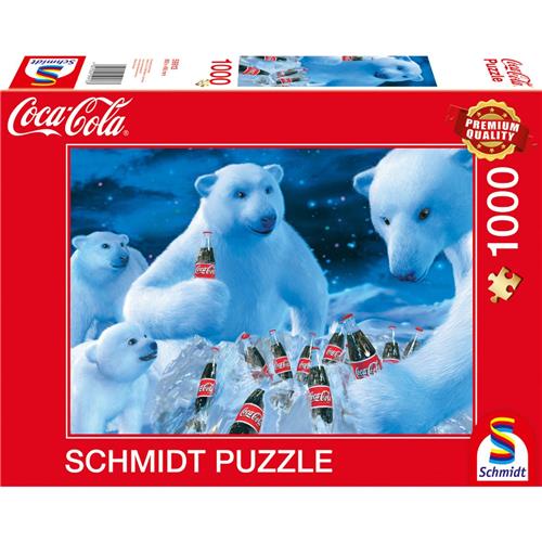 Schmidt Coca Cola IJsberen, 1000 stukjes.
