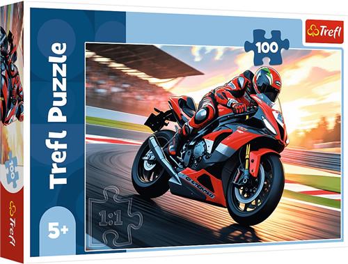 Trefl 100, Fast motorbike, FSC Mix 70%, 100 stuk(s), Voertuigen, 5 jaar