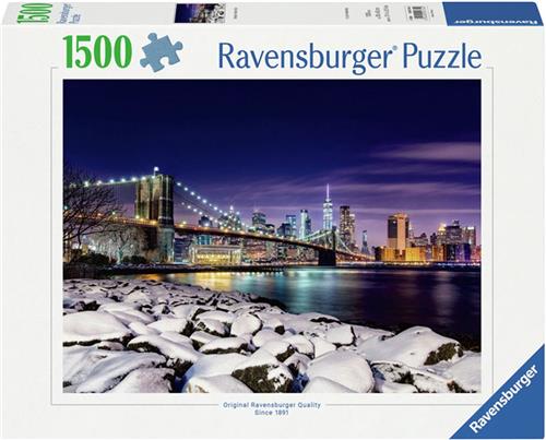 Ravensburger puzzel Winter in New York - Legpuzzel - 1500 stukjes