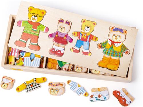 Bigjigs - Berenfamilie om aan te kleden - aankleedpuzzel 72 delig
