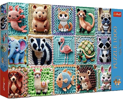 PUZZEL 1000 Trefl Premium Plus Gehaakte dieren 12093 - PUZZLE 1000 Trefl Premium Plus Szydekowe zwierztka 12093
