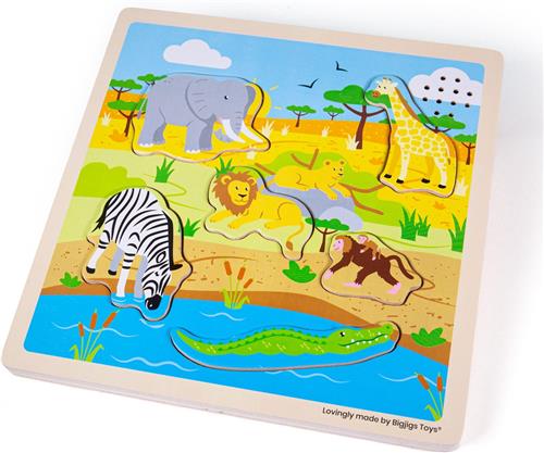 Bigjigs Geluidspuzzel Safari