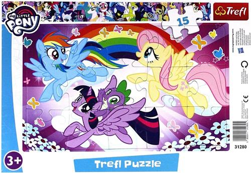 my little pony raampuzzel 23 x 33 cm   ( 15 delig)
