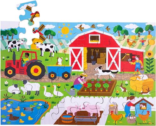 Bigjigs Boerderij vloer puzzel (48 stuk)