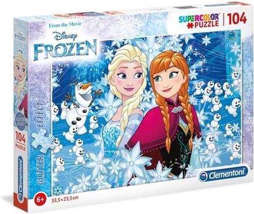 Clementoni - Glitter puzzelcollectie - Frozen - 104 stukjes - Disney