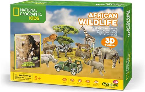 National Geographic Kids - 3D Puzzel African Wildlife