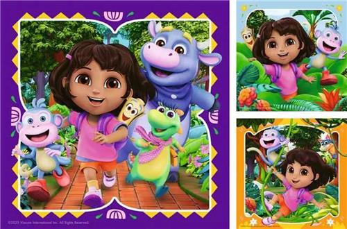Kinderpuzzle 3x49 Teile - Dora the Explorer