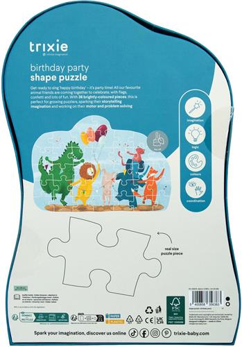 Trixie Vormenpuzzel Verjaardagsfeest - 36 stukken - Kinderpuzzel vanaf 3 jaar