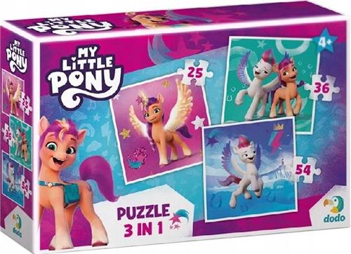 My Little Pony Puzzel Set 3-in-1 (25, 36, 54 Stukjes)