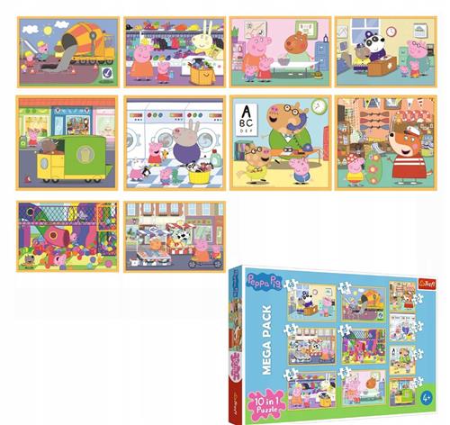 Peppa Pig puzzelset 10in1 - 329 stukjes - vanaf 4 jaar