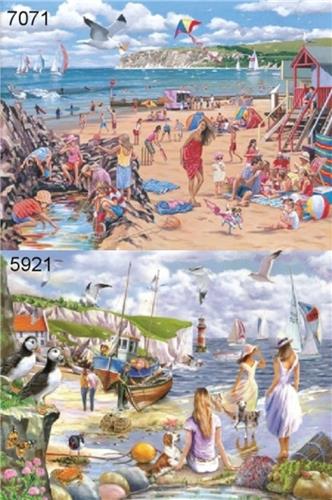 2 x House of puzzles 500XL stukjes "Sea shore breezes" en "Beach break"