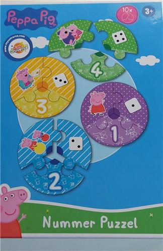 Peppa Pig Nummer Puzzel, Puzzel Peppa Pig, Puzzel, Peppa Pig, kinder puzzel