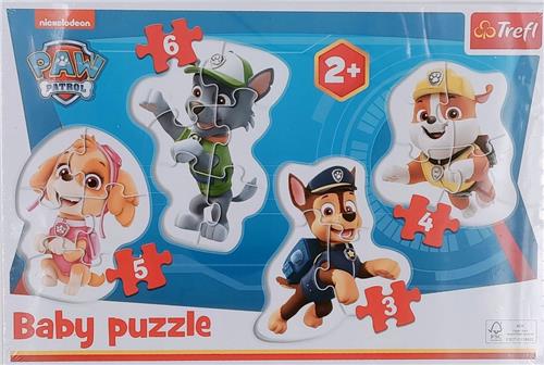 Paw Patrol Babypuzzel Chase Skye Rubble Rocky - 12 maanden+