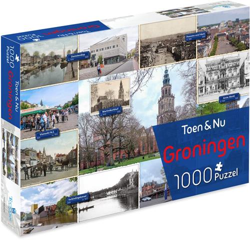 Toen & Nu Puzzel - Groningen (door fotograaf Robert Mulder) - 1000 stukjes - Tucker's Fun Factory Legpuzzels