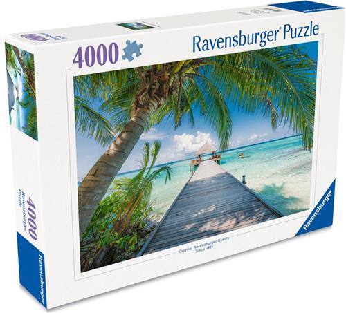 Ravensburger  Droomstrand op de Malediven  Legpuzzel  4000 Stukjes