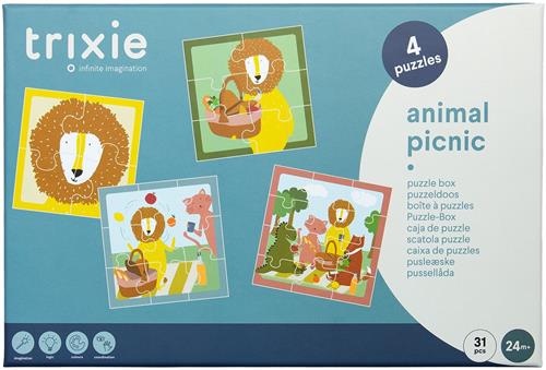 Trixie | Puzzeldoos - Dieren Picknick - 4 puzzels