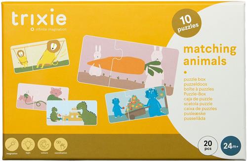 Trixie | Puzzeldoos - Dieren Matchen - 10 Duo Puzzels
