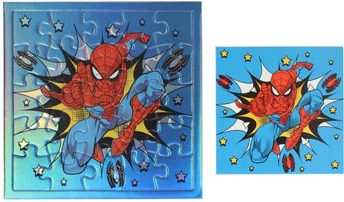 Spiderman hologrampuzzel van 25 delen met uitnodiging