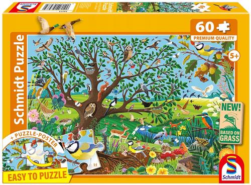 Schmidt - Legpuzzel - Dieren in de tuin - 60 stukjes - Kinderen - vanaf 5 jaar