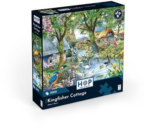 House of Puzzles legpuzzel Kingfisher Cottage 1000 stukjes natuur.