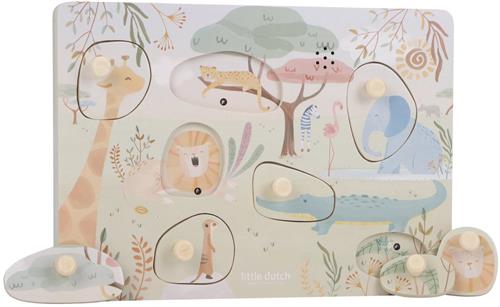 Little Dutch Geluidenpuzzel FSC - Safari Friends