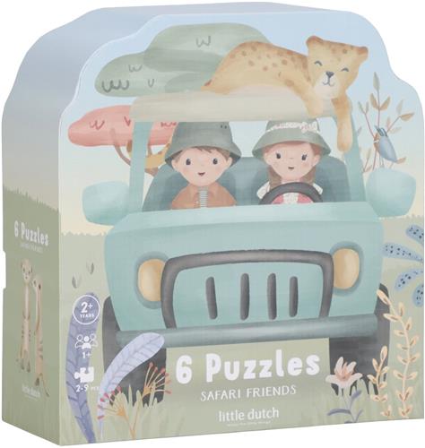 Little Dutch 6 Puzzels FSC - Safari Friends