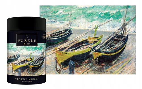 PUZZLE - 1000 STUKJES - Interdruk puzzel 1000 stukjes - Monet: Drie vissersboten - GERONIMO GAMES