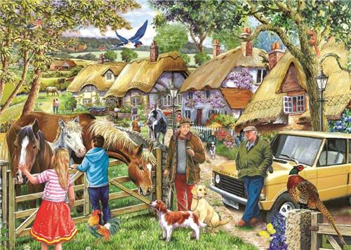 House of Puzzles Horses & Hounds - BIG 500 Piece Jigsaw Puzzle