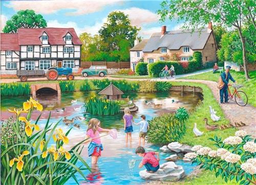 House of Puzzles Duck Pond - BIG 250 Piece Jigsaw Puzzle
