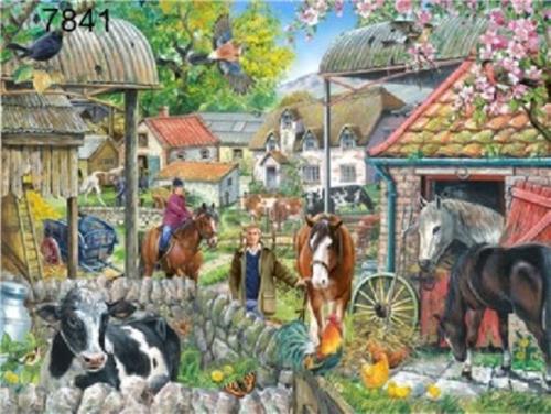 House of Puzzles Horseshoe Farm - BIG 250 Piece Jigsaw Puzzle