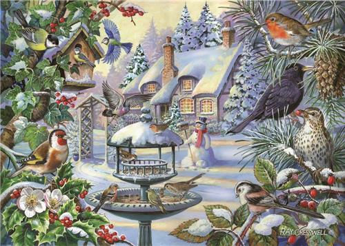 House of Puzzles Winter Birds - BIG 500 Piece Jigsaw Puzzle