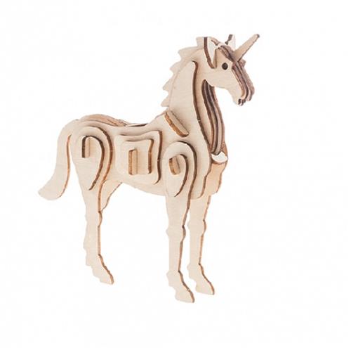 Bouwpakket 3D Puzzel Eenhoorn- hout