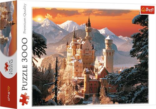 Trefl Neuschwanstein Kasteel Bavaria in de winter - 3000 stukjes