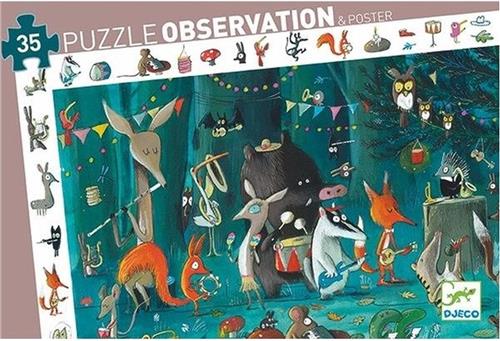 Djeco observatie puzzel het orkest - 35 stukjes