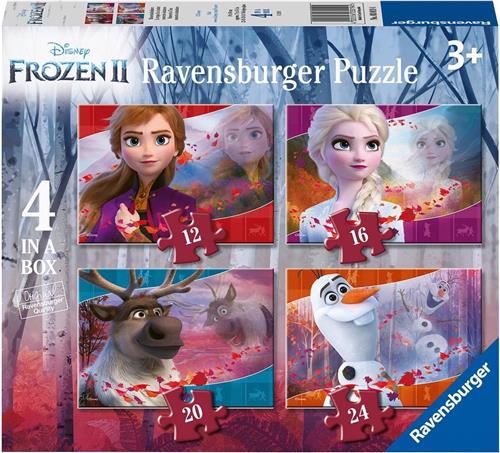 Ravensburger Disney Frozen 2 4in1box puzzel - 12+16+20+24 stukjes - kinderpuzzel