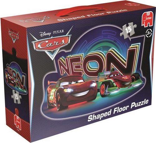 Jumbo Disney Cars Neon - Vloerpuzzel - 15 stukjes