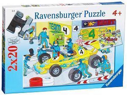 Legpuzzels - 2x20 stukjes -Bij De racebaan - Ravensburger Puzzels