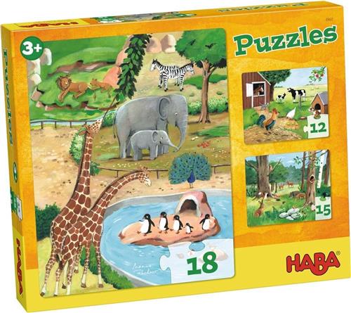 Haba Puzzels Peuterpuzzels Dieren
