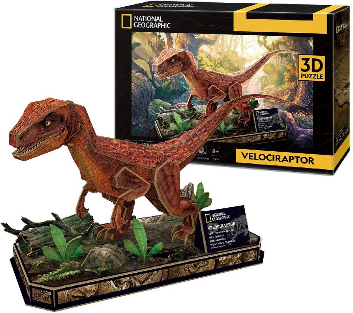 National Geographic 3D Puzzel Velociraptor - Puzzles