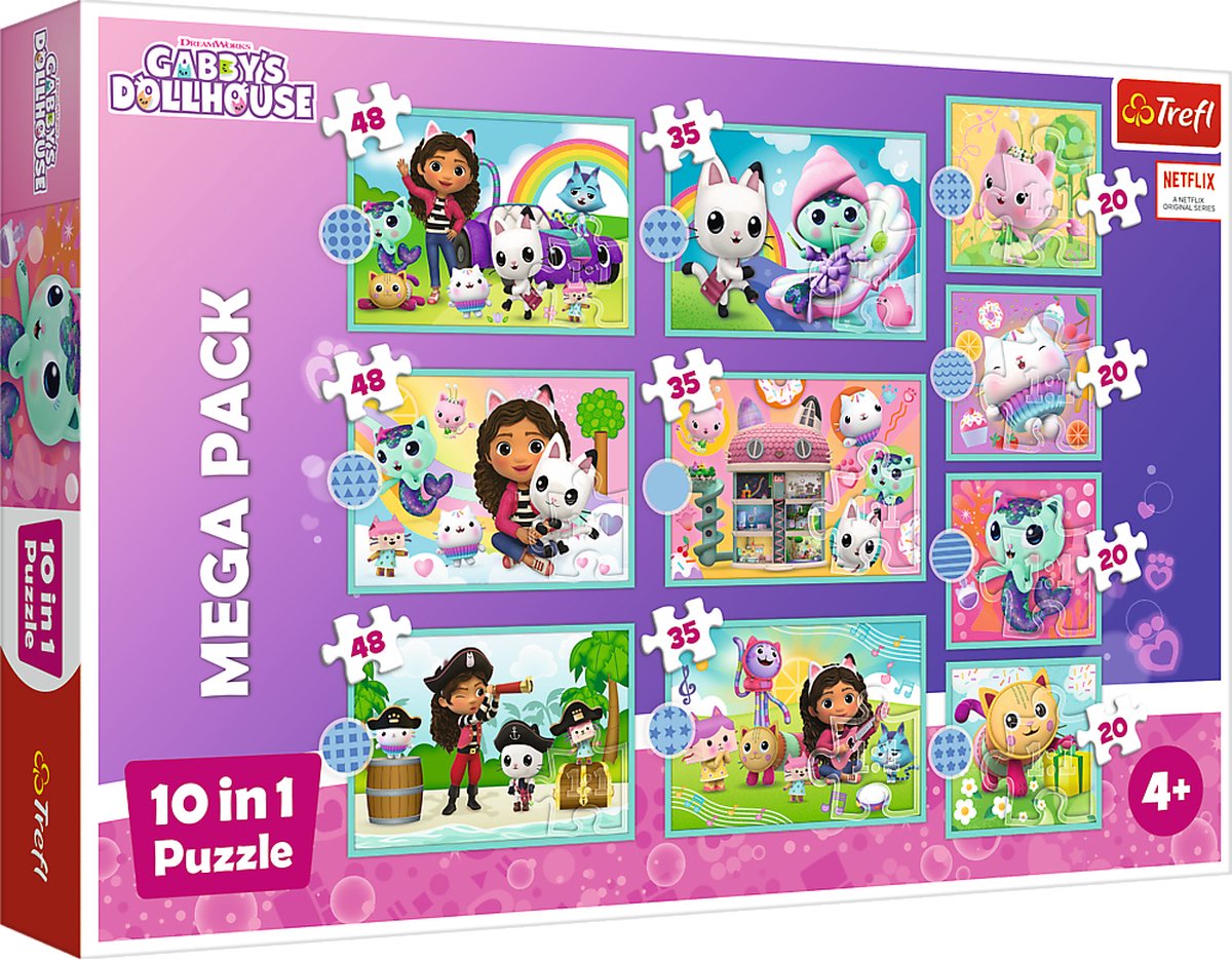 Trefl Trefl - Puzzles - 10in1 - In Gabby's world / Universal Gabby's ...